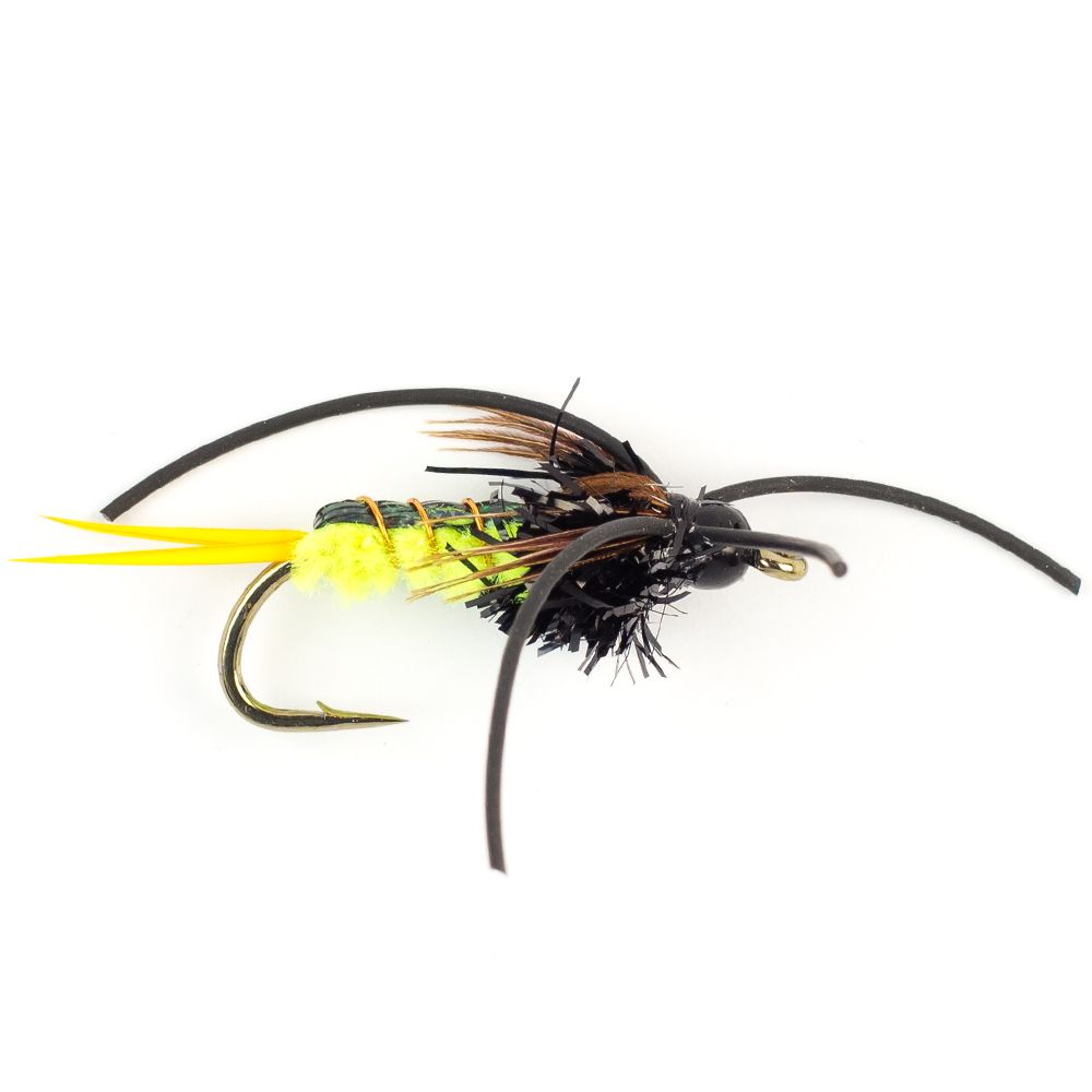 Мушка SF Montana Nymph-Black Rubberlegs w. Krystal Thorax Brass Beadhead (#8 (Bronze/Kamasan B200))