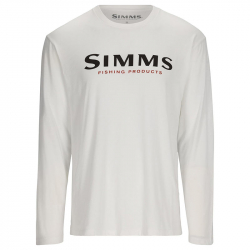 Футболка Simms Logo LS Shirt (White, L)