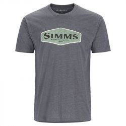 Футболка Simms Logo Frame T-Shirt (Titanium Heather, XL)