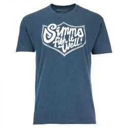Футболка Simms Fish It Well Badge T-Shirt (Sailor Blue Heather, XL)