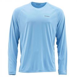 Термофутболка Simms SolarFlex LS Crewneck - Solid (Faded Denim, XXL)