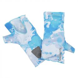 Перчатки Simms SolarFlex No-Finger SunGlove (S/M, Cloud Camo Blue)