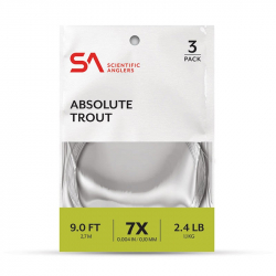 Подлесок Scientific Anglers Absolute Trout Leader - 3 pack (2X, 7.5ft., 11.2lb/5,1kg)