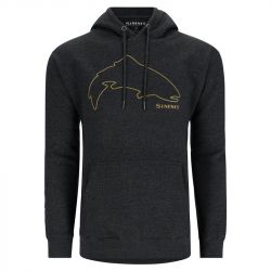 Толстовка Simms Trout Outline Hoody (Charcoal Heather, M)