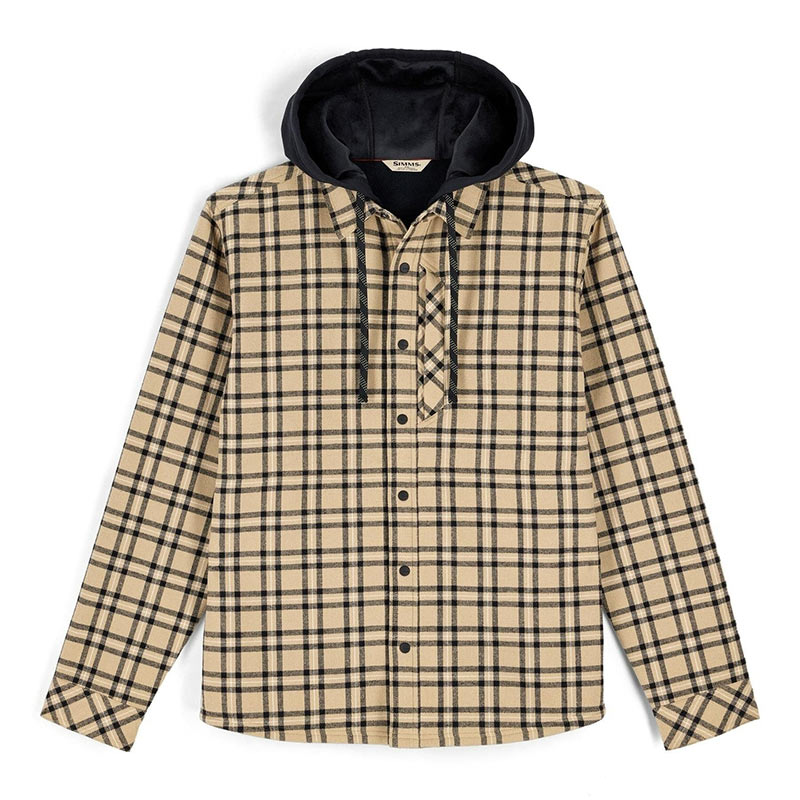 Рубашка Simms ColdWeather Hooded Shacket (Wakemup Plaid: Cork, XXL) Рубашка Simms ColdWeather Hooded Shacket (Wakemup Plaid: Cork, XXL)