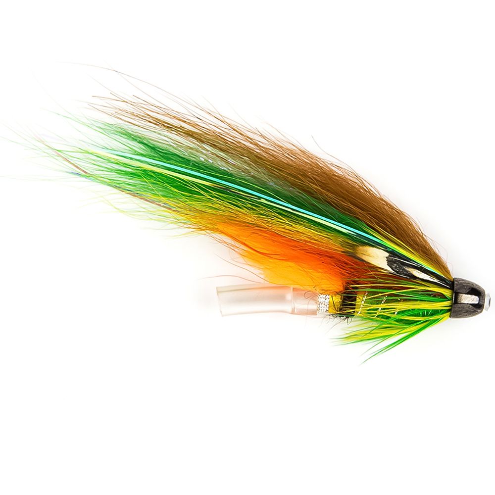 Мушка SF Green Highlander Brass Conehead Tube (1", Medium (6.1mm)/Black Nickel)