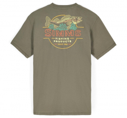 Футболка Simms Neon Draft T-Shirt (Army Green, XL)