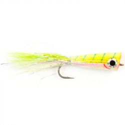 Мушка FM Popper Mylar Chartreuse/White