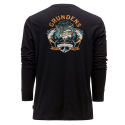 Футболка Grundens Tuna Tattoo LS T-Shirt (Black, M)