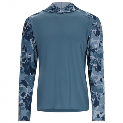 Термофутболка Simms Bugstopper Solarflex Hoody (Neptune/Regiment Camo, XXL)