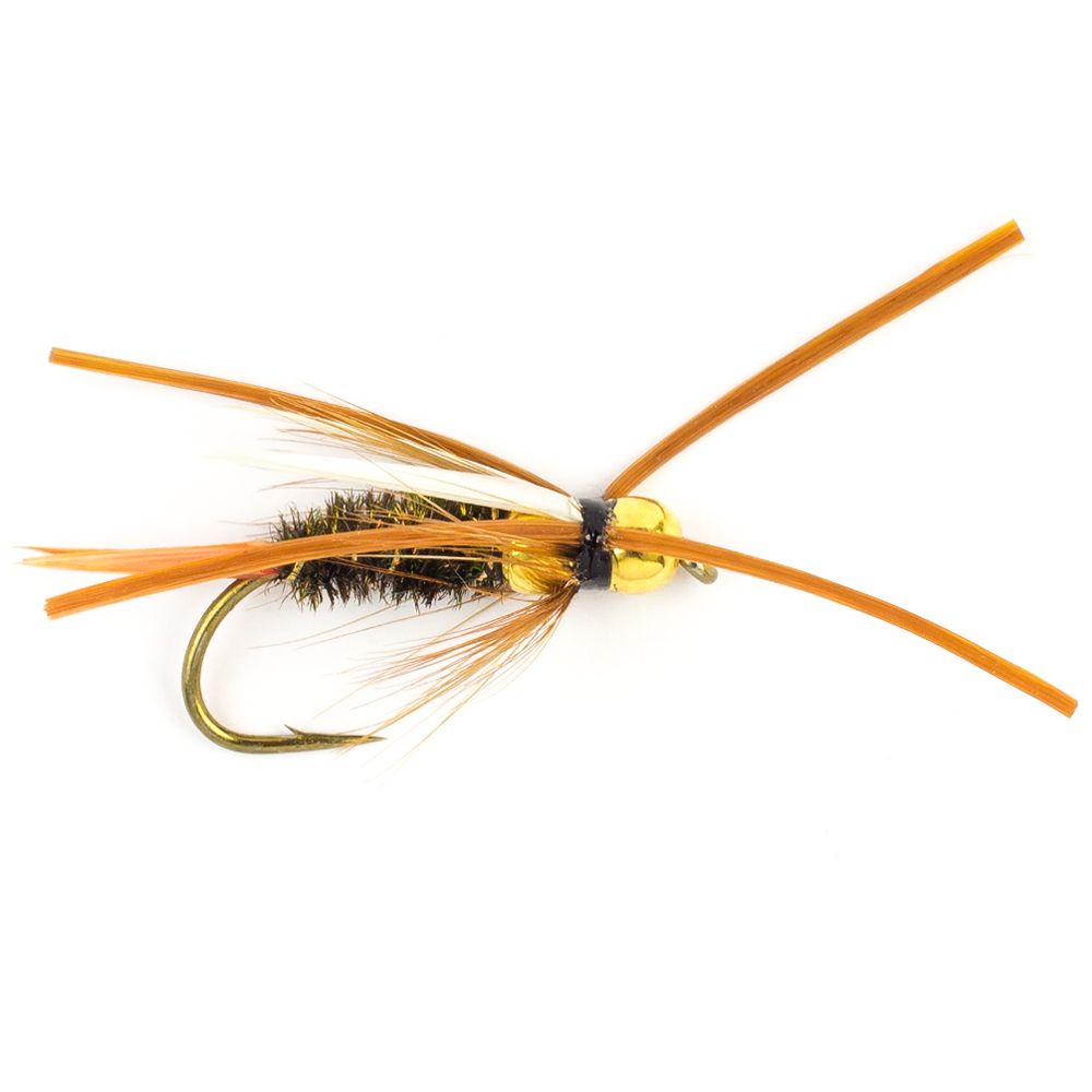 Мушка SF Prince Nymph-Double Bead w. Brown Rubberleg Tungsten Beadhead (#10 (Bronze/Daiichi 1550))