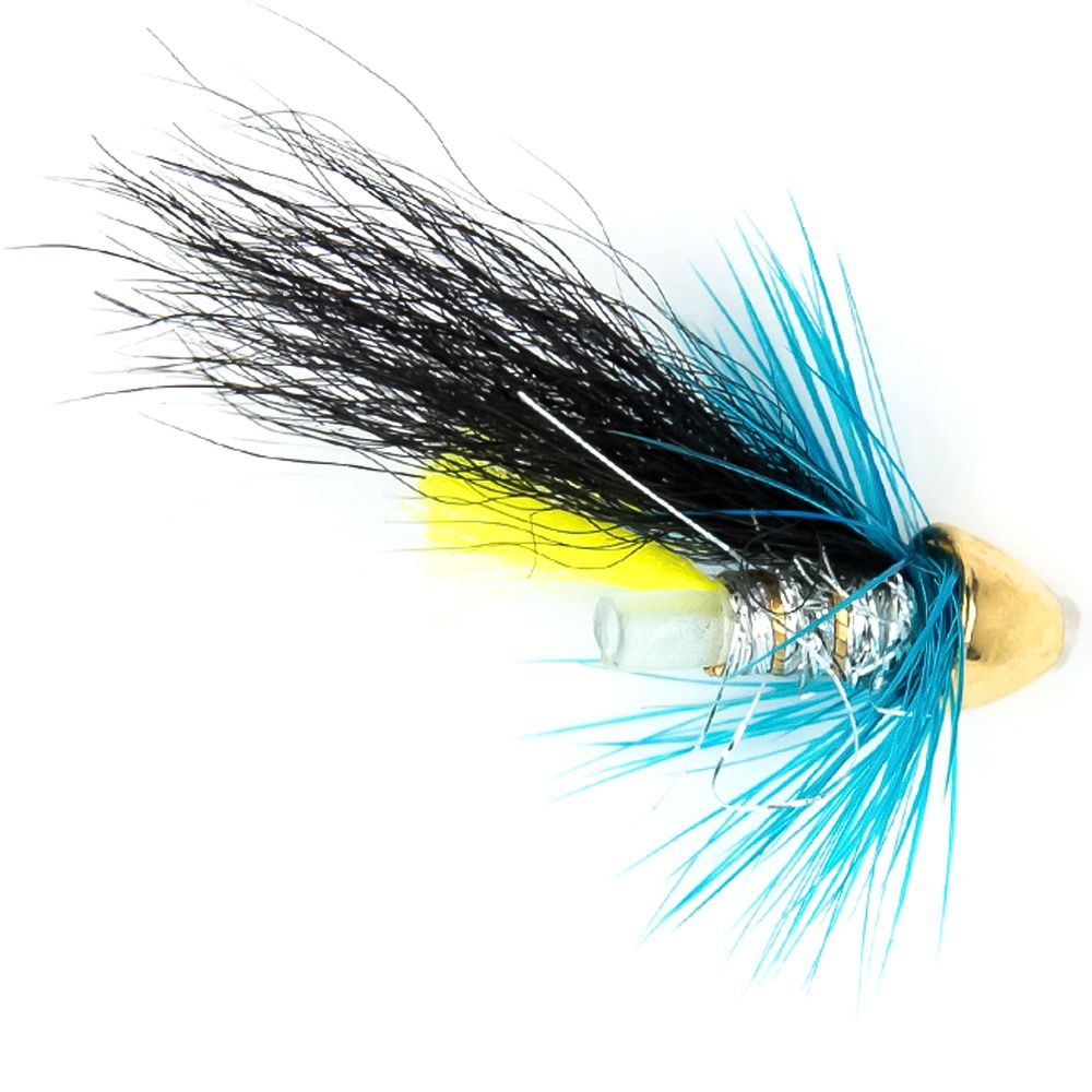 Мушка SF Black & Blue Tungsten Conehead Tube (X-Small (4.0mm)/Gold)