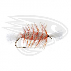 Мушка SF Gray-White Tail-Hot Orange Hackle Cigar Bomber