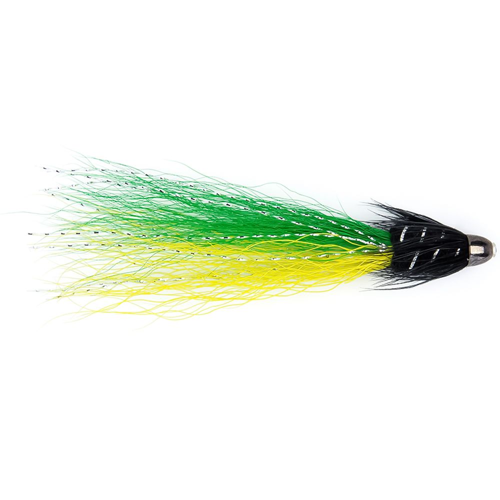 Мушка SF Snaelda-Yellow/Green Brass Conehead Tube (1/2", Small (4.8mm)/Black Nickel)