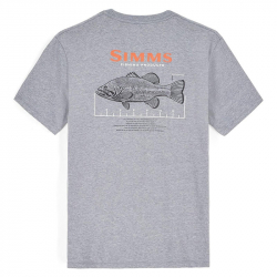 Футболка Simms Bass Ruler T-Shirt (Athletic Heather, M)