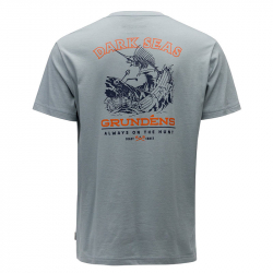 Футболка Grundens Dark Seas X Grundens Battlelines  SS T-Shirt (Silver, L)
