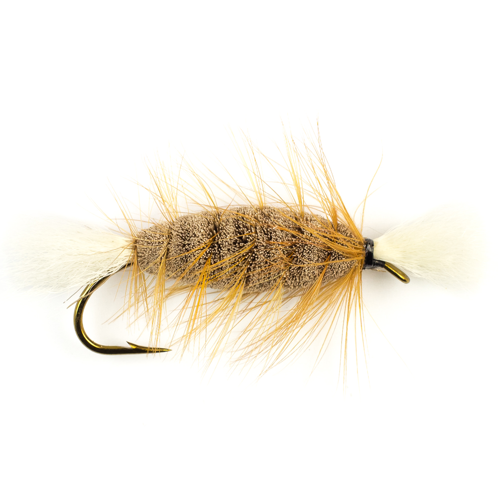 Мушка SF Gray-White Tail-Brown Hackle Cigar Bomber