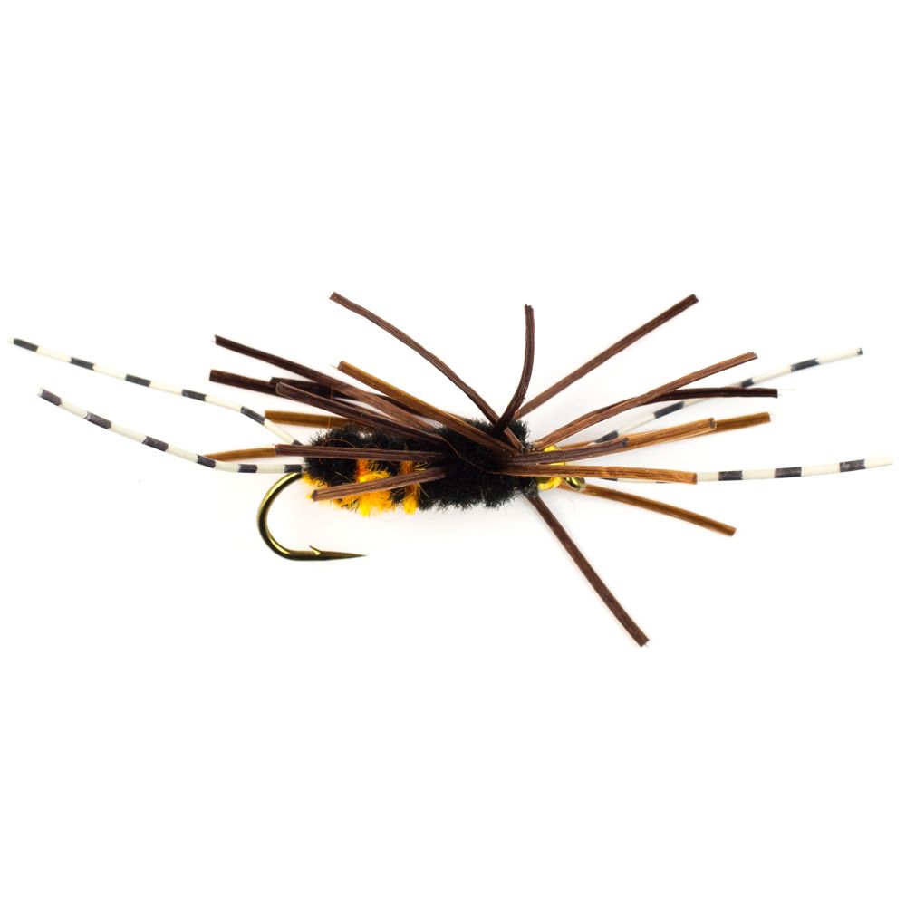 Мушка SF Montana Nymph-Flex Floss w. White Barred Rubberlegs Brass Beadhead (#8 (Bronze/Daiichi 1710))