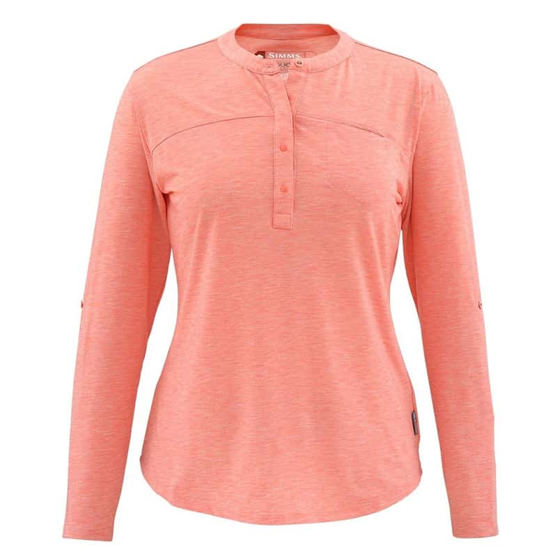 Футболка Simms Women's Drifter Tech Henley (XL, Dark Coral)