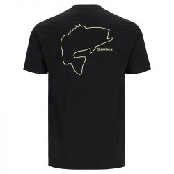 Футболка Simms Bass Outline T-Shirt (Black, XL)