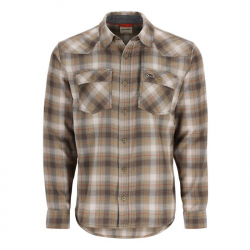 Рубашка Simms Santee Flannel LS Shirt (Black/Br.Blue Pane Ombre, M)