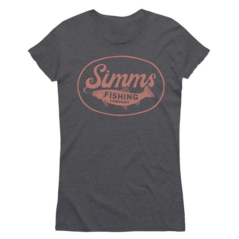 Футболка Simms Women's Trout Wander T-Shirt (Charcoal Heather, L)