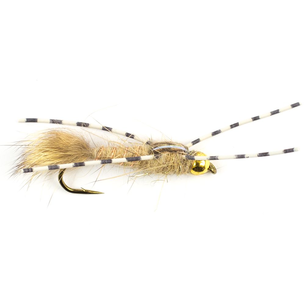 Мушка SF Grey Hare's Ear w. Barred Rubberleg Tungsten Beadhead (#12 (Bronze/Daiichi 2220))