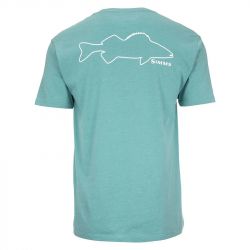 Футболка Simms Walleye Outline T-Shirt (Oil Blue Heather, XL)