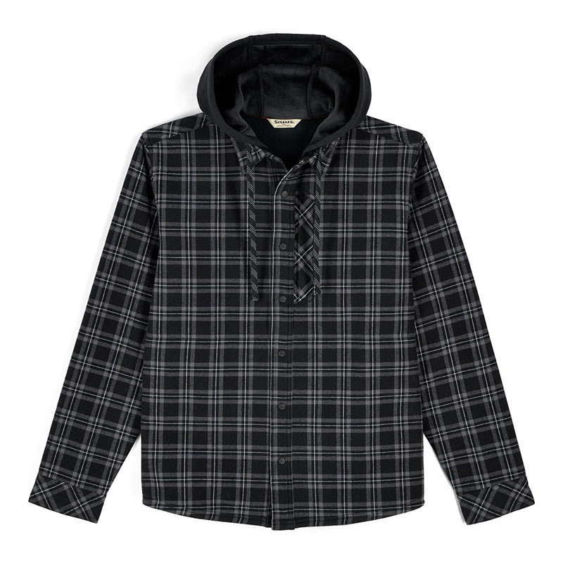 Рубашка Simms ColdWeather Hooded Shacket (Wakemup Plaid: Black, S) Рубашка Simms ColdWeather Hooded Shacket (Wakemup Plaid: Black, S)