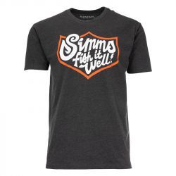 Футболка Simms Fish It Well Badge T-Shirt (Charcoal Heather, XXL)