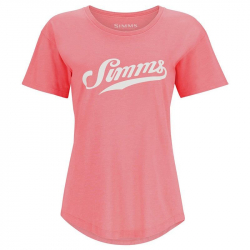 Футболка Simms Women's Script T-Shirt (Coral, XL)