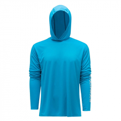 Футболка Grundens Tough Sun Hoodie (Azure, L)