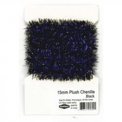 Синель Semperfli Plush Transluscent Chenille (Black, 15mm)
