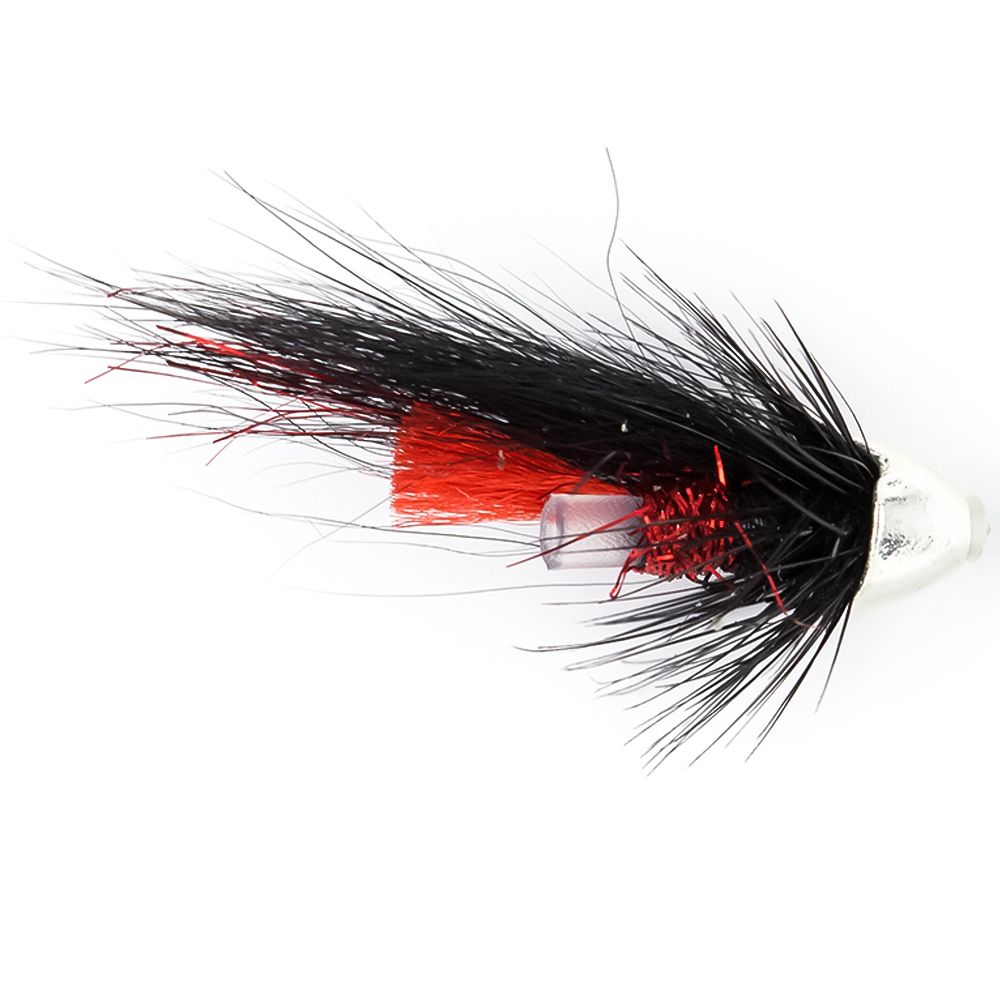 Мушка SF Red Butt Mini Templedog Tungsten Conehead Tube (1cm, 4.0mm/Silver)