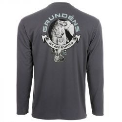 Футболка Grundens Tech Tee LS Shirt (Bass Print Anchor, L)