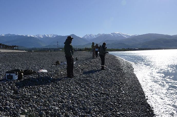 Побережье Чёрного моря недалеко от границы с Абхазией