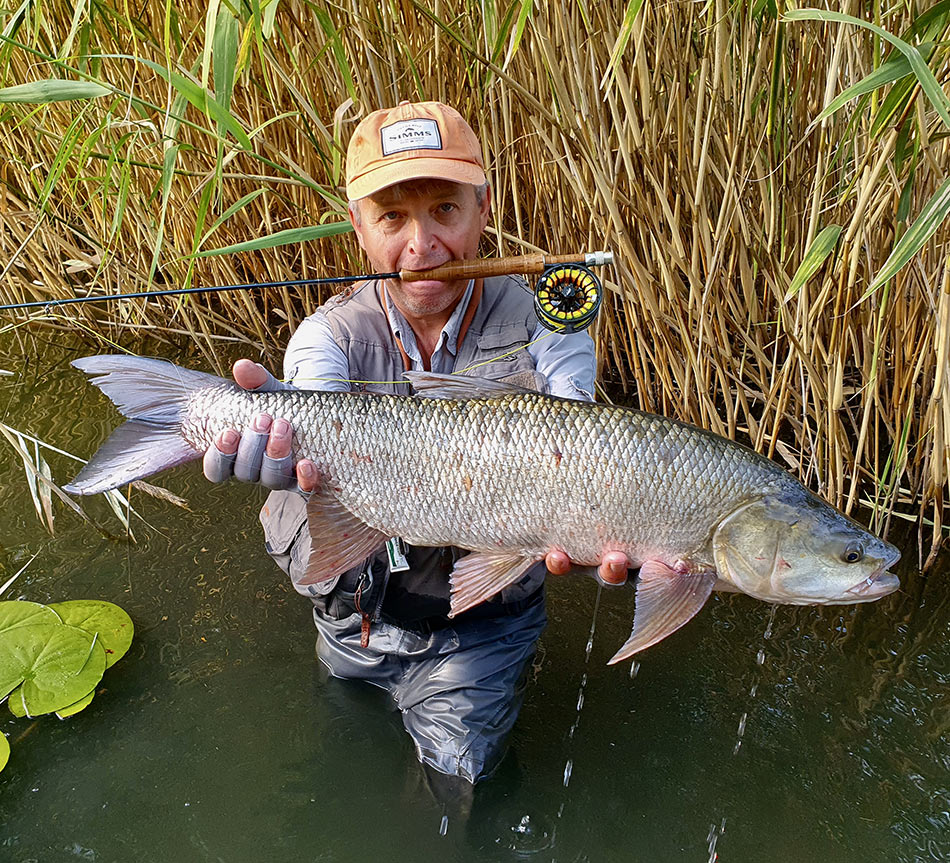 Неизвестно кто выглядит более уставшим: пойманный жерех или рыбак?
