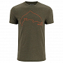 Футболка Simms Trout Outline T-Shirt (Loden Heather, XXL)