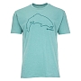 Футболка Simms Trout Outline T-Shirt (Oil Blue Heather, XXL)