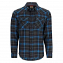 Рубашка Simms Santee Flannel LS Shirt (Black/Bright Blue Window Pane Ombre, L)