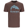 Футболка Simms Wood Trout Fill T-Shirt (Brown Heather, L)
