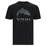 Футболка Simms Wood Trout Fill T-Shirt (Black, XL)