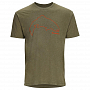 Футболка Simms Trout Outline T-Shirt (Military Heather, L)