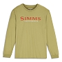 Футболка Simms Logo LS Shirt (Tent Green, L)