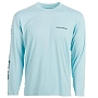 Футболка Grundens Tech Tee LS Shirt (Anchor Down Print  Aquatic, M)
