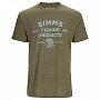 Футболка Simms Stacked Logo Bass T-Shirt (Military Heather, XXL)