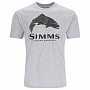 Футболка Simms Wood Trout Fill T-Shirt (Grey Heather, XL)