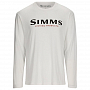 Футболка Simms Logo LS Shirt (White, L)