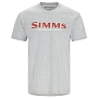 Футболка Simms Logo T-Shirt (Grey Heather - Crimson, XL)