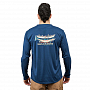 Футболка Grundens Drift Boat LS Tech Tee (Blue Abyss, XXL)